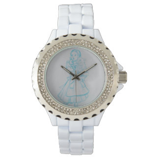 Dorothy och Toto Blue Sketch Rhinestone Watch Armbandsur