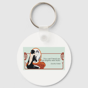 Dorothy Parker citationstecken Nyckelring
