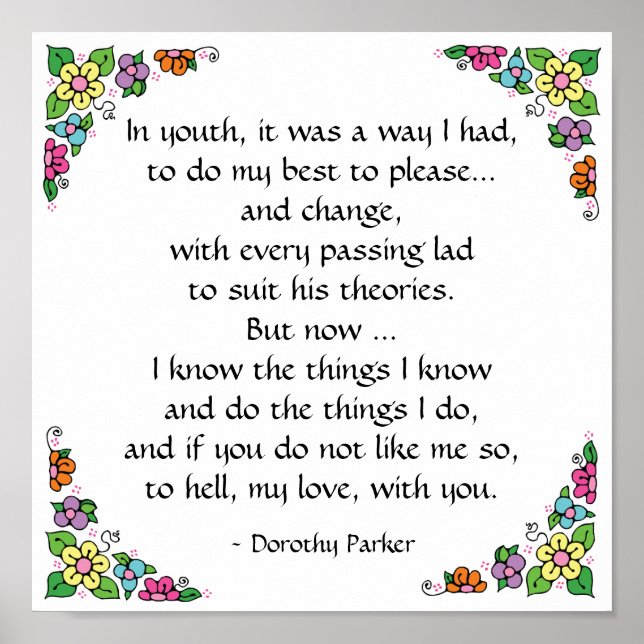 Dorothy Parker-offert Poster av SRF (Framsidan)