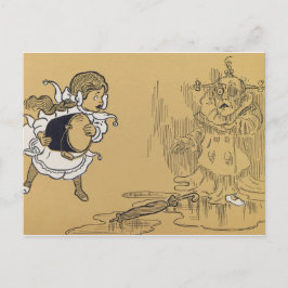 Dorothy smälter Wicked Witch Väster, Oz-guiden Vykort
