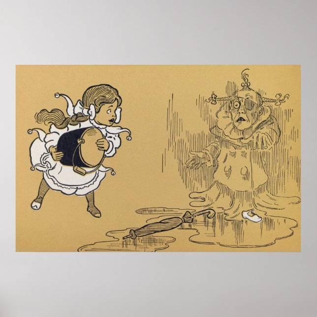 Dorothy smälter Wicked Witch Wizard of Oz Poster (Framsidan)