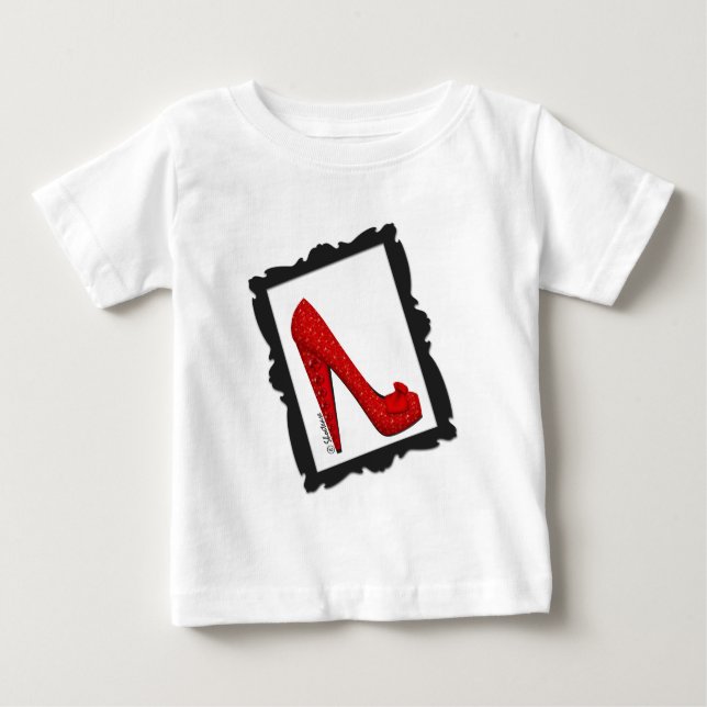 Dorothys inramade röda häl för Ruby Tee Shirt (Framsida)