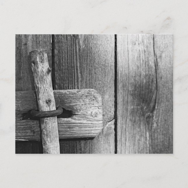 Dörr av gammal ladugård 4 vykort (Framsida)