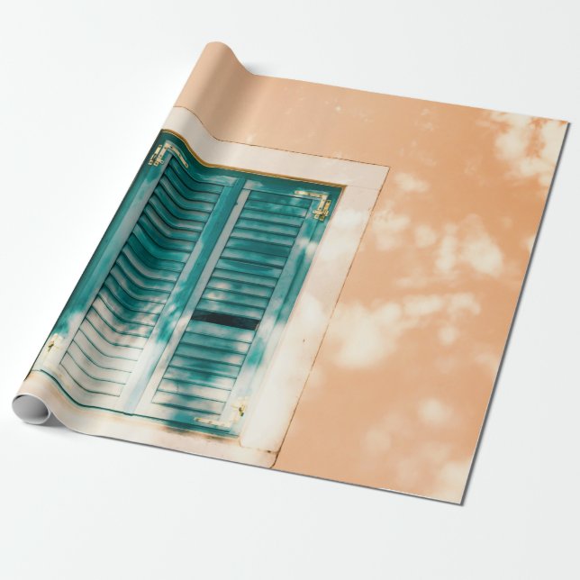 Dörr av grönt presentpapper (Utrullad)