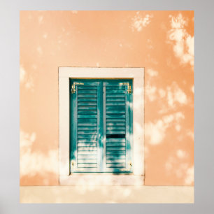 Dörr av trä av grönt poster