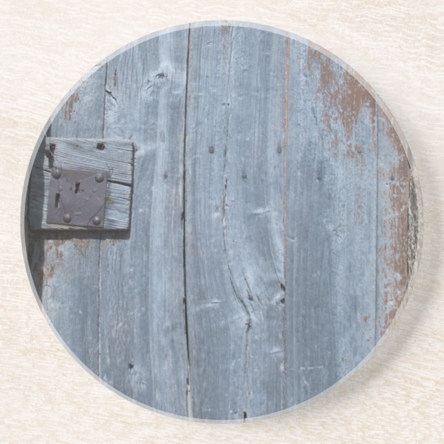 Dörr av trä och trä av trä underlägg sandsten (Framsidan)