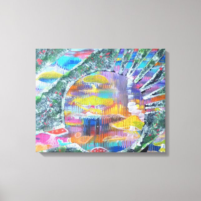 Dörr i Mushroom Land Canvastryck (Framsida)