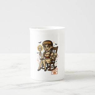 Dörr med fast topp - Creepy Cute Halloween Benporslin Mugg