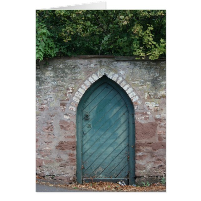 Dörr på biskopar Lydeard, Somerset, UK Hälsningskort (Framsidan)