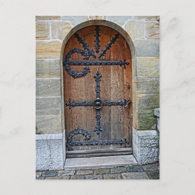 Dörr på den Neuschwanstein slottvykortet Vykort (Framsida)