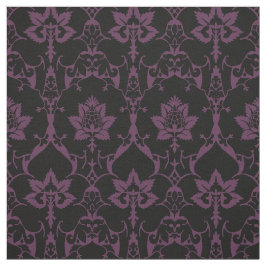 Dörr- Renaissance Damask, Black and Eggplant Tyg