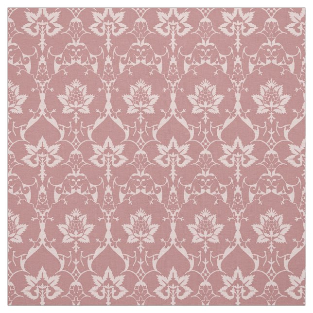 Dörr- Renaissance Damask, gammal Ro Tyg (Provkarta)