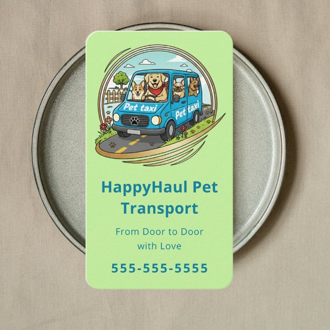 Dörr-till-dörr Husdjurstransport Husdjursresor Con Visitkort (Skapare uppladdad)
