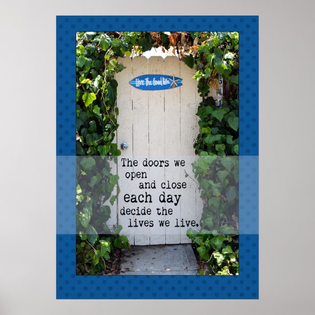 Dörr vi öppnar dörrfoto Poster (Framsidan)