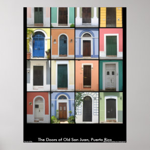 Dörrar av gammal San Juan Poster
