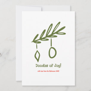 Dörrar av Joy Minimalist Julfotomaket Julkort