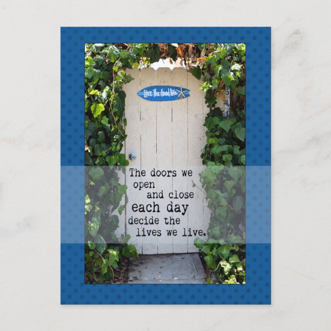 Dörrar fotograferar vi den öppna dörren vykortet vykort (Framsida)