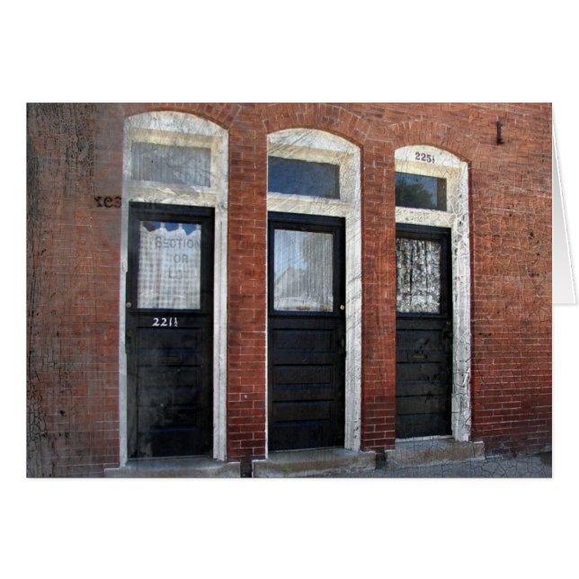 Dörrar Hälsningskort (Framsidan Horizontal)