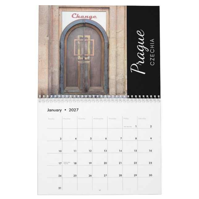 Dörrar i Europa 2026 Kalender (Jan 2027)