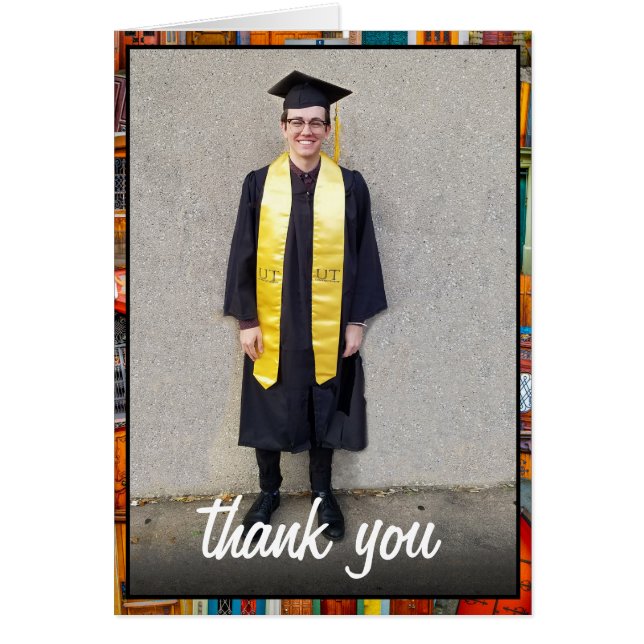 Dörrar Modern Foto Studenten-meddelande OBS Kort (Framsidan)