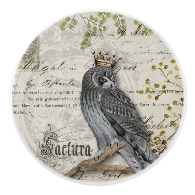 Dörrar/skåp, keramiska knoppar - Kung Falcon (Framsidan)