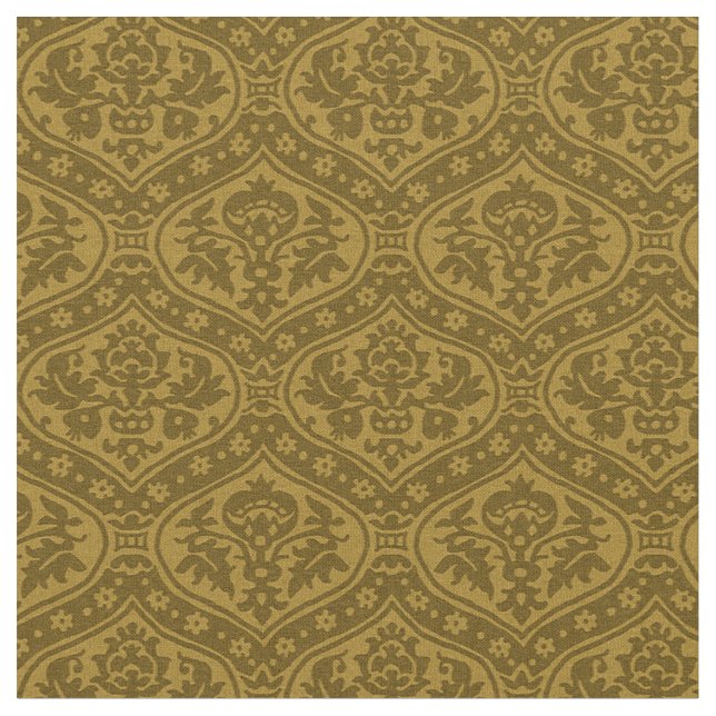 Dörrdämpare,  Renaissance, orangegult Tyg (Närbild)