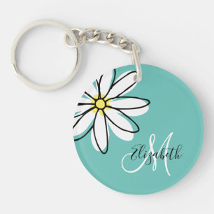 Dörrdragd Daisy Vit Rosa Monogram Cute