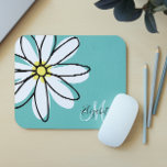 Dörrdragd Daisy Vit Rosa Monogram Cute Musmatta<br><div class="desc">Den här designen har skapats genom digital grafik. Det kan vara personlig i det område som tillhandahålls eller anpassning genom att klicka för att anpassa ytterligare alternativ och ändra namn, initialer eller ord. Du kan också ändra texten färg och stil eller ta bort texten för en bilddesign. Kontakta mig på...</div>
