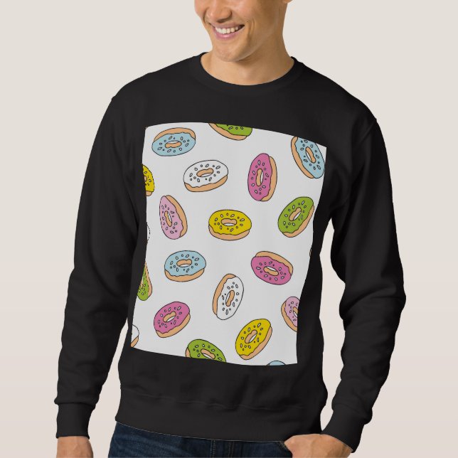 Dörren gör mönster sömlös design. lång ärmad tröja (Framsida)