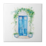 Dörren runt Medelhavet med Greenery Kakelplatta<br><div class="desc">Medelhavsdesignen i Tuscan stil med grön keramik.</div>