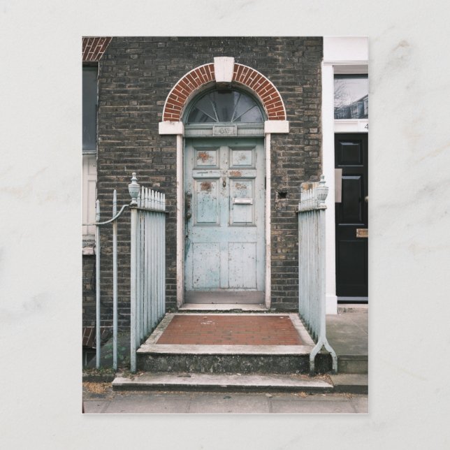 Dörrfront, Fitzrovia, London UK Vykort (Framsida)
