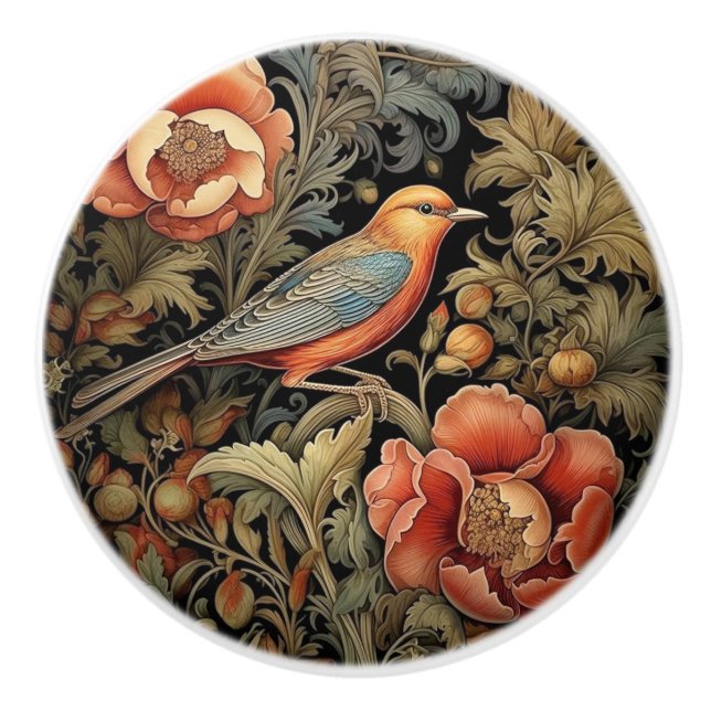 Dörrhandtag - Art Nouveau Fågelsdesign Knopp (Framsidan)