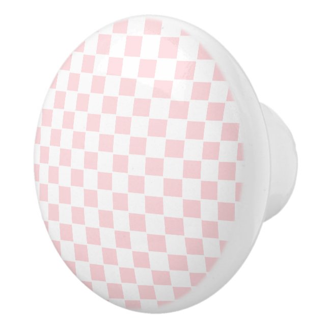 Dörrhandtag Rosa & Vit Randig Fyrkantig Knopp (Höger)