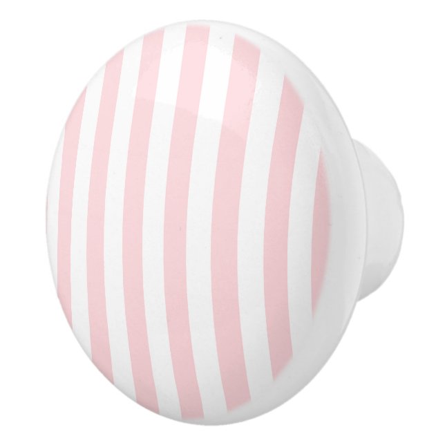 Dörrhandtag Rosa & Vit Randig Knopp (Höger)