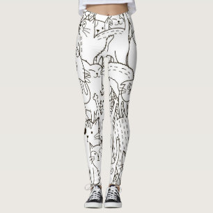 Dörrkatt: svart och vit. leggings