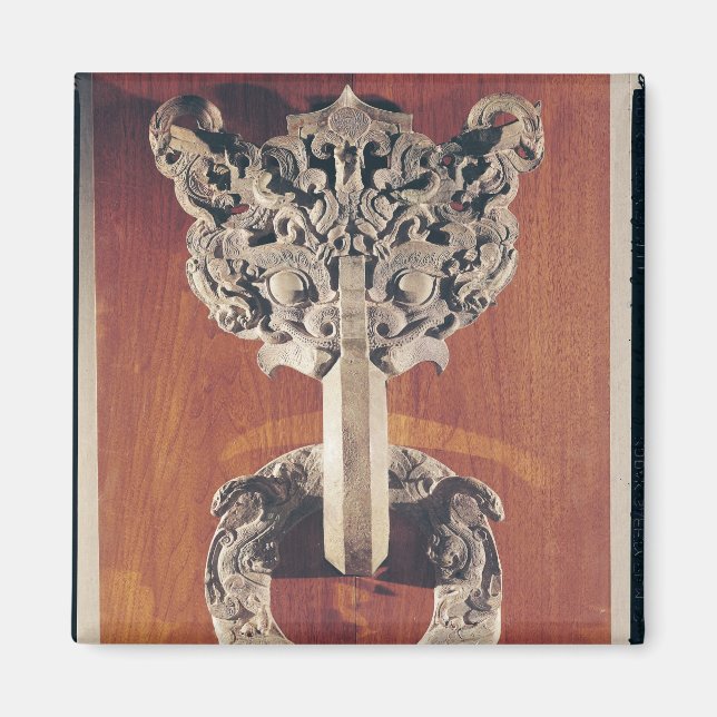 Dörrknapp med taotie design magnet (Framsidan)