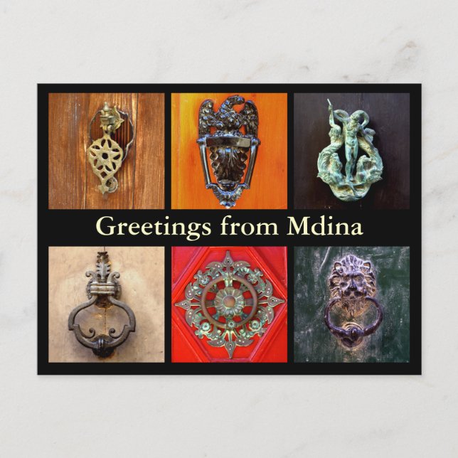 Dörrknappar i Mdina Vykort (Framsida)