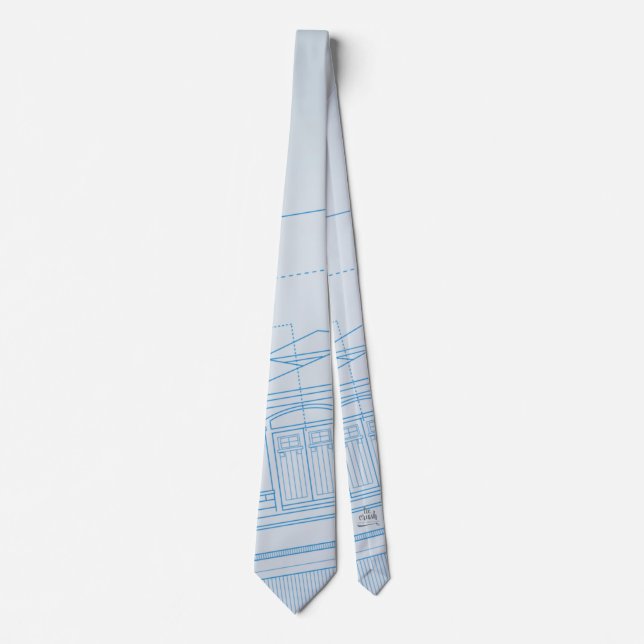 Dörrkortsskena Bandtrycksbyggare - hemmet Necktie Slips (Framsida)