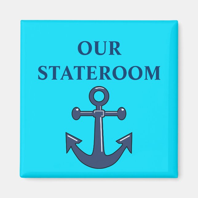 Dörrmarkör för Aqua Anchor Cabin Magnet (Framsidan)
