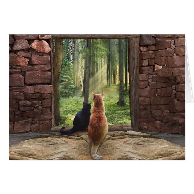 Dörröppning in i för evigt hälsningskort (Framsidan Horizontal)