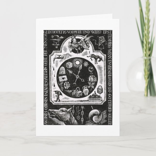 Dörröppning till paradiskortet - Gottfried Keller Kort (Framsida)