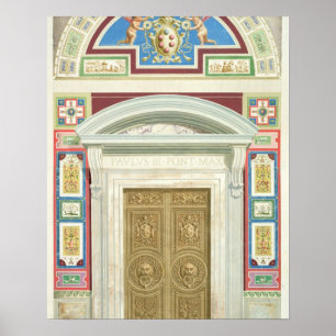 Dörröppning till Raphael-loggiaen på Vaticanen, Poster