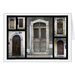 Dörröppningar i frankriken hälsningskort