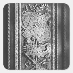 Dörrpanel, Henri II stil, c.1556 Fyrkantigt Klistermärke