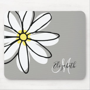Dörrritad Daisy Vit monogramljus Cute Musmatta