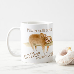 Dörrslätten och söt baby behöver en slogan för kaf kaffemugg