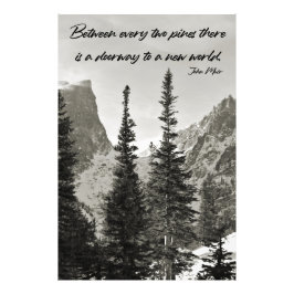 Dörrväg till en ny värld i bergen fototryck