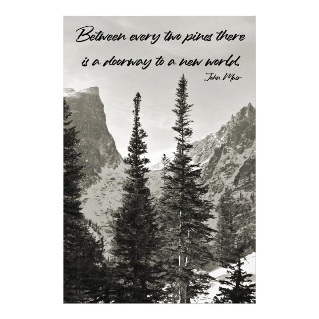 Dörrväg till en ny värld i bergen fototryck (Framsidan)