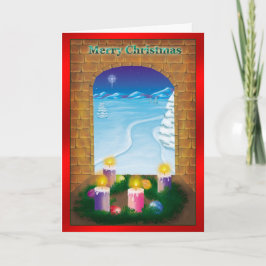 Dörrväg till jul helgkort