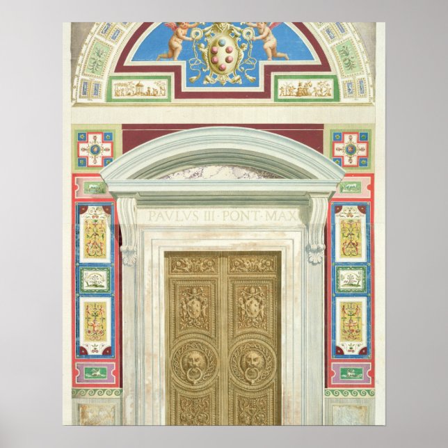 Dörrväg till Raphael Loggia vid Vatikanen, från Poster (Framsidan)